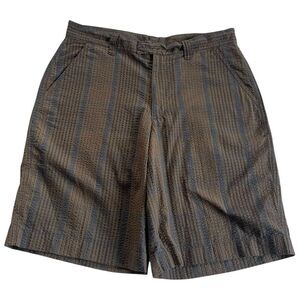 Patagonia Men's Size 30 Organic Brown and Gray Plaid Sear Sucker Shorts